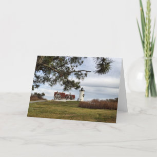 Cape Cod Lighthouse Christmas Greeting Card