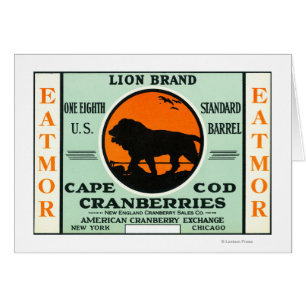 Cape Cod Lion Eatmor Cranberries Brand Label