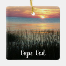 Cape Cod, Ma, Beach Ocean Sunset Christmas