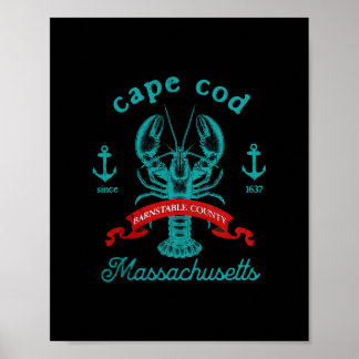 Cape Cod Ma Lobster Fishing Vintage Machusetts Sou Poster