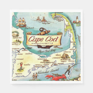 Cape Cod MA  Map  Napkin