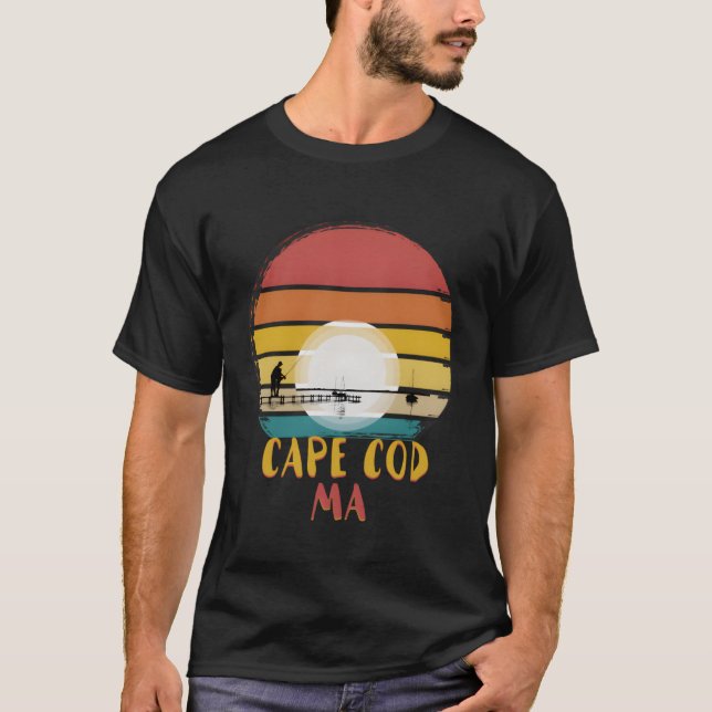 Cape Cod Ma Massachusetts Fishing Pier T-Shirt (Front)
