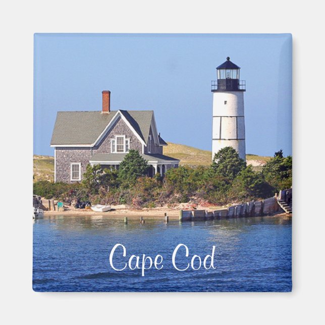Cape Cod MA Sandy Neck Lighthouse Fridge Magnet (Front)