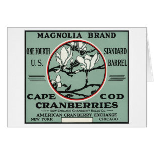 Cape Cod Magnolia Brand Cranberry Label
