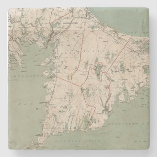 Cape Cod Map 4 Stone Coaster
