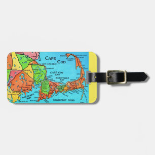 Cape Cod Map Luggage Tag