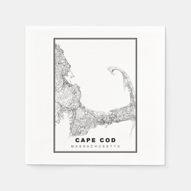Cape Cod Map Napkin (Front)