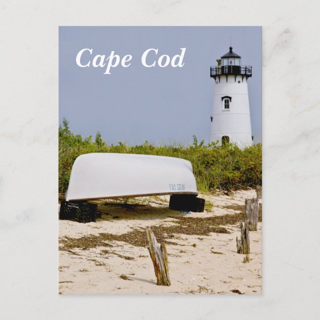 Cape Cod Mass  Edgartown Lighthouse Post Card (Front)