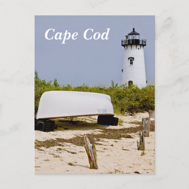 Cape Cod Mass  Edgartown Lighthouse Post Card (Front)