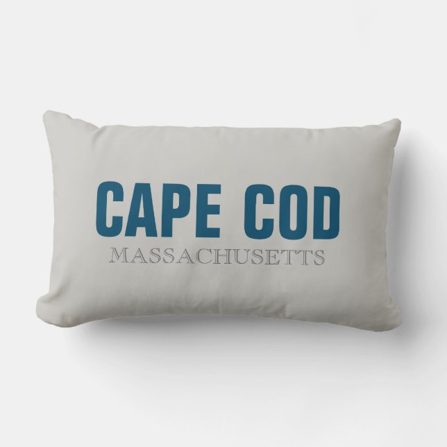Cape Cod Massachusetts City Throw Pillow (Front)