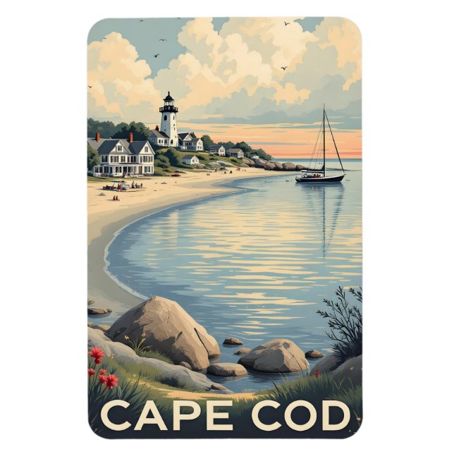 Cape Cod Massachusetts Magnet (Vertical)