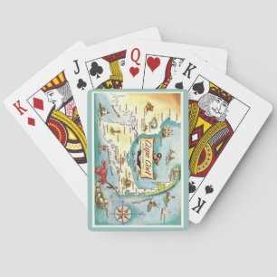 Cape Cod Massachusetts Map Playing Cards