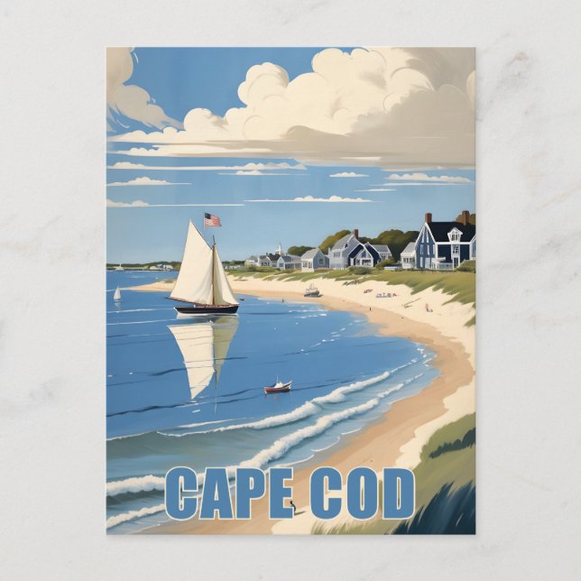 Cape Cod Massachusetts Postcard (Front)