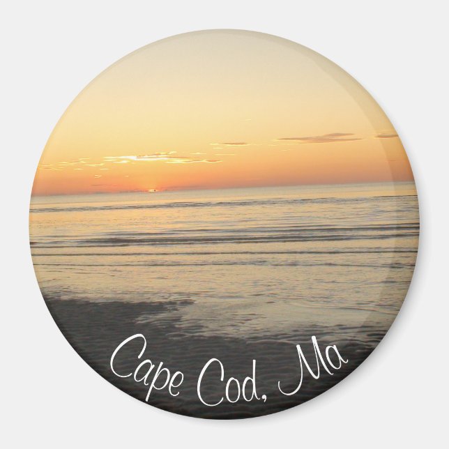 Cape Cod, Massachusetts Sunset souvenir Magnet (Front)