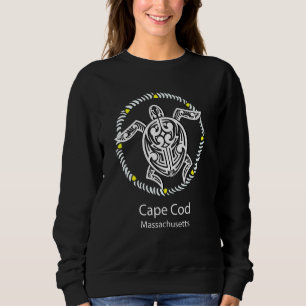 Cape Cod Massachusetts - Tribal Turtle Sweatshirt