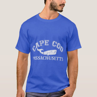 Cape Cod Massachusetts Whale Silhouette Vintage Di T-Shirt