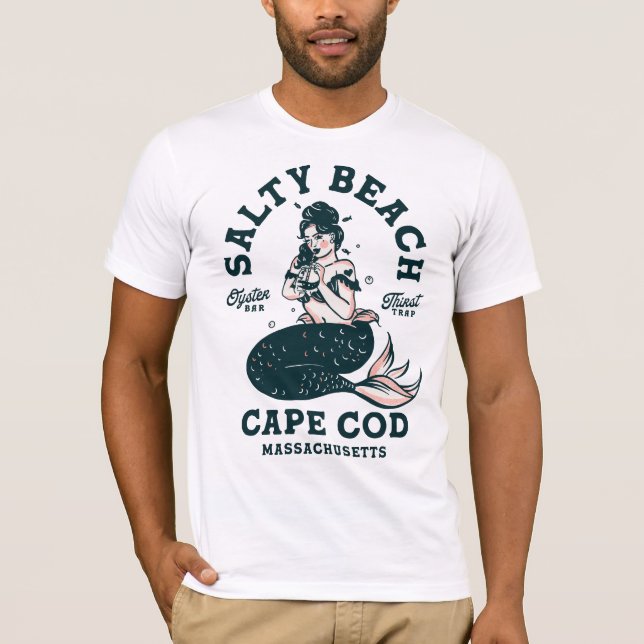 Cape Cod Mermaid Shirt Men's Women's Dive Bar Gift (Front)