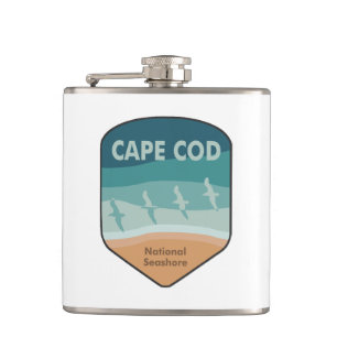 Cape Cod National Seashore Massachusetts Seagulls Hip Flask