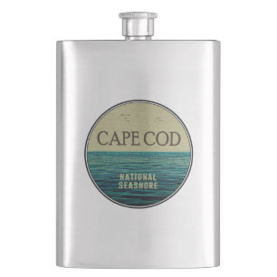 Cape Cod National Seashore Ocean Birds Hip Flask