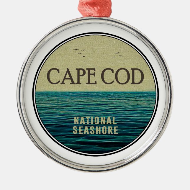Cape Cod National Seashore Ocean Birds Metal Tree Decoration (Front)