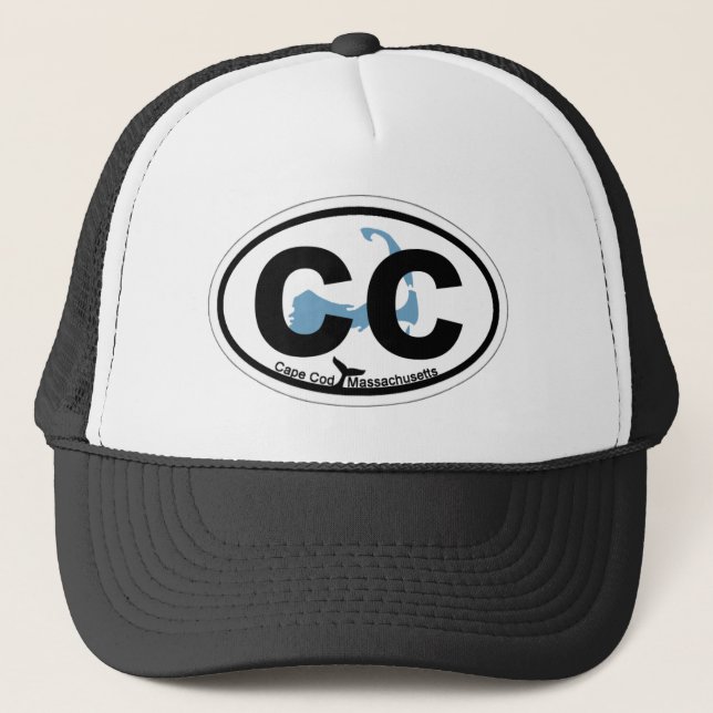 Cape Cod Oval Design. Trucker Hat (Front)