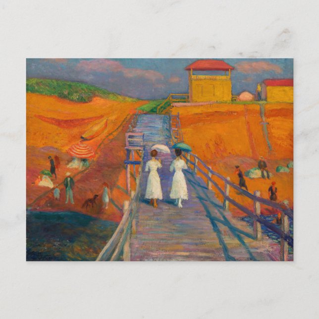 Cape Cod Pier by William Glackens vintage Postcard (Front)