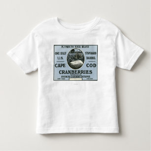 Cape Cod Plymouth Rock Brand Cranberry Label Toddler T-Shirt