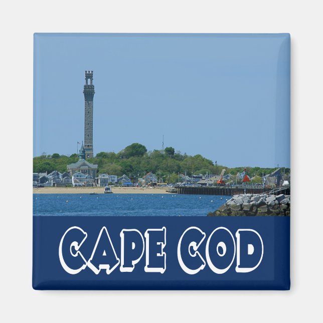Cape Cod, Provincetown Massachusetts Lighthouse Magnet (Front)