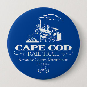 Cape Cod Rail Trail (RT) 10 Cm Round Badge