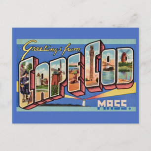Cape Cod Retro Greeting Postcard
