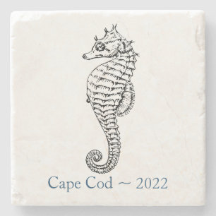 Cape Cod Souvenir Coaster - Seahorse