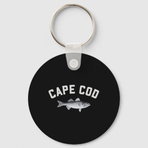 Cape Cod Striper Striped B Fun Fishing Design Key Ring