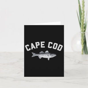 Cape Cod Striper Striped Byss Fun Fishing Design Card