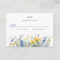 Cape Cod Summer Garden Wedding RSVP Card