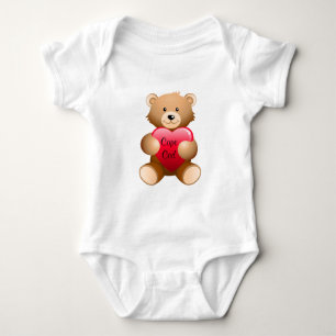 Cape Cod Teddy Bear Heart Baby Infant Creeper