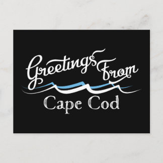 Cape Cod Water Waves Postcard