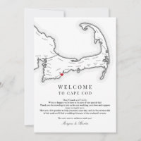 Cape Cod Wedding Welcome Letter and Itinerary