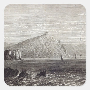 Cape Colonna, with ruins of the Temple of Square Sticker