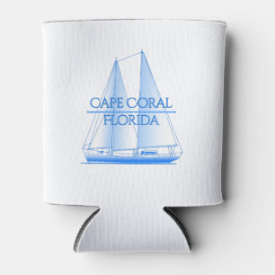 Cape Coral Coastal Nautical Sailing Sailor Can Cooler
