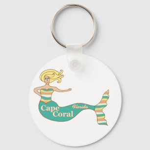 Cape Coral, FL Mermaid Key Ring