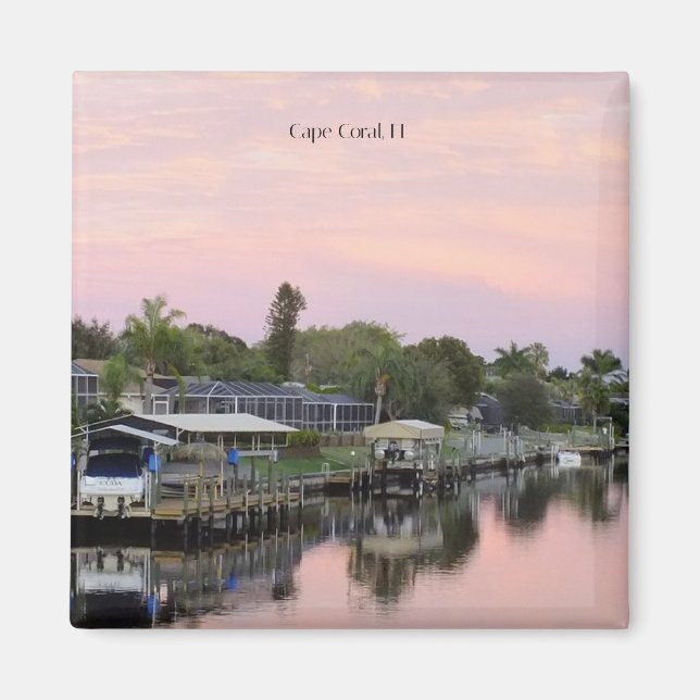 Cape Coral, Florida canal Magnet (Front)