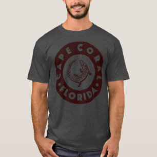 Cape Coral Florida Circle Brown T-Shirt