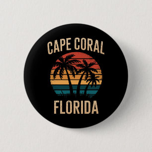 Cape Coral Florida Vacation Souvenirs For Family V 6 Cm Round Badge