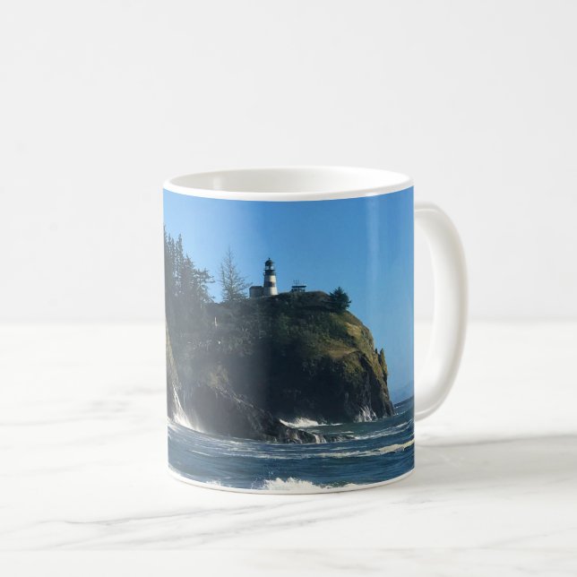 Cape Disappointment Lighthouse, Washington Coffee Mug (Front Right)