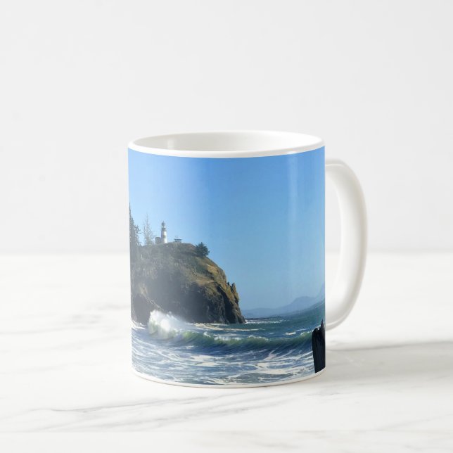 Cape Disappointment Lighthouse, Washington Coffee Mug (Front Right)