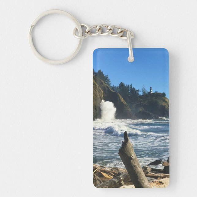 Cape Disappointment Lighthouse, Washington Key Ring (Front)