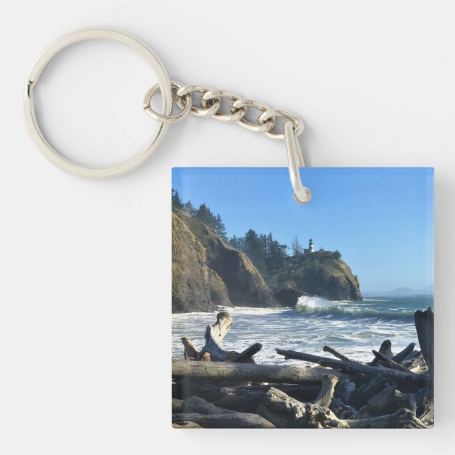 Cape Disappointment Lighthouse, Washington Key Ring (Front)
