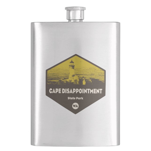 Cape Disappointment State Park Washington Hip Flask (Front)