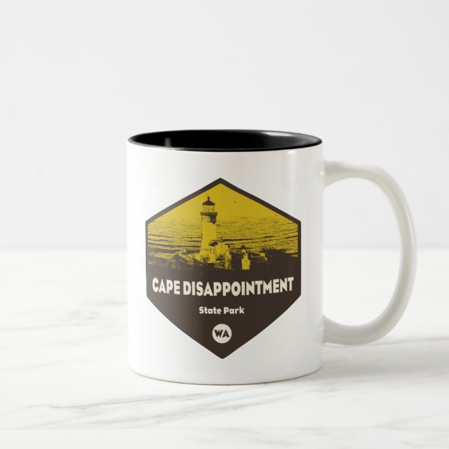 Cape Disappointment State Park Washington Two-Tone Coffee Mug (Right)