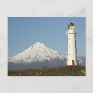 Cape Egmont Lighthouse and Mt Taranaki / Mt Postcard